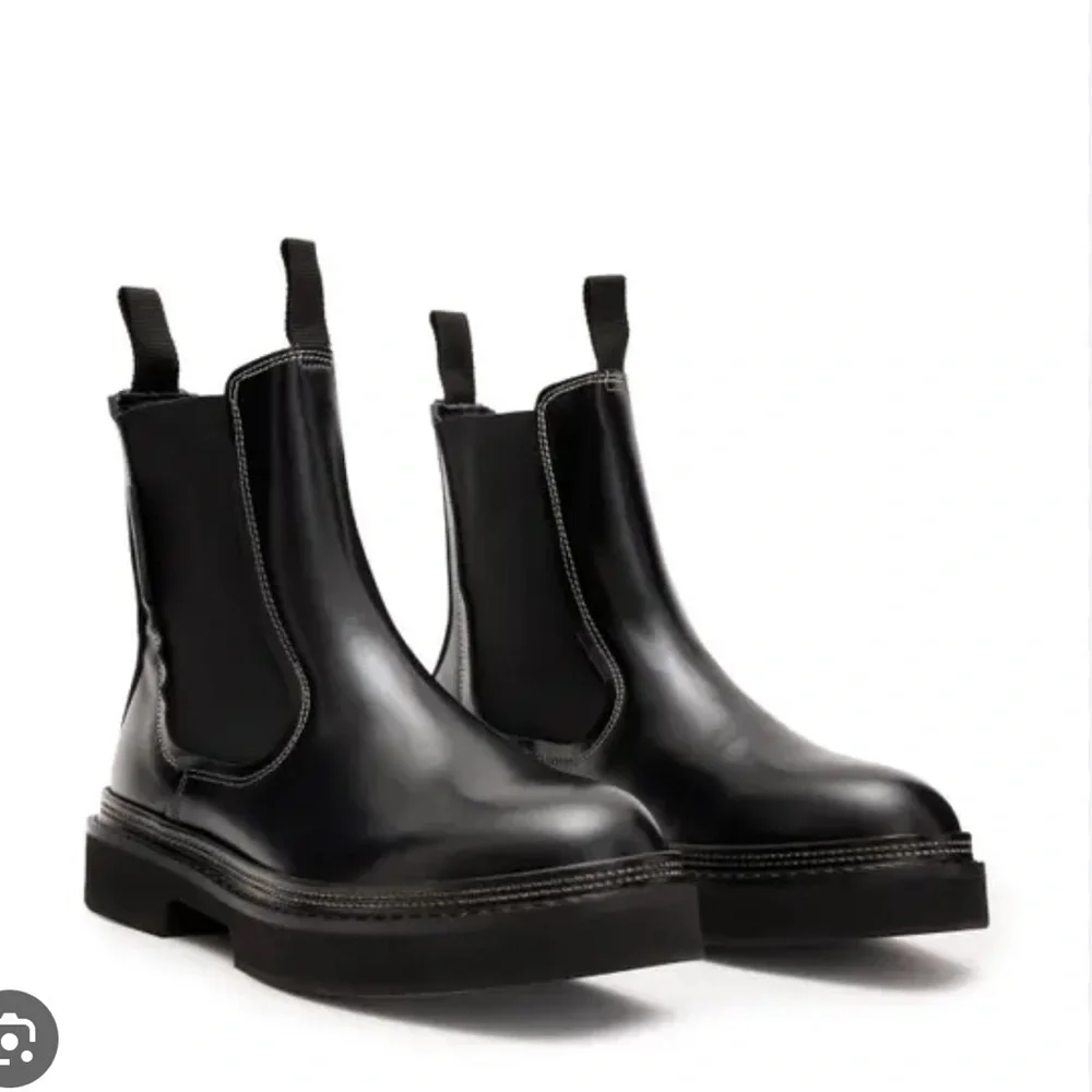 All Saints Mens Jude Chelsea Boots in Black Size US 8 EU 41 NEW